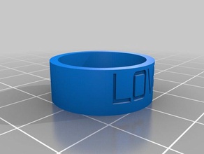 love ring rings customized 3d print model - Mito3D