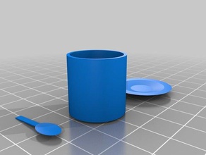 cspcup cucchiaio piatto cucina pranzo customizer 3d print model - Mito3D