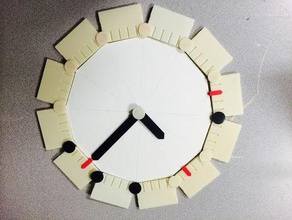 clockelapsed Zeit Lehrer math Uhr Gesicht makerbotacademymath Unterrichtszeiten 3d print model - Mito3D