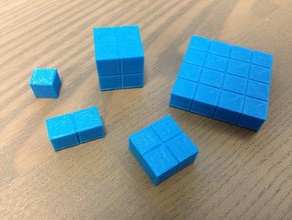 cuisenare set generator inset math manipulatives blocks cubes customizer makerbotacademymath scad 3d print model - Mito3D