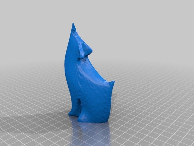 wolf art makerbotdigitizer scan 3D print model - Mito3D