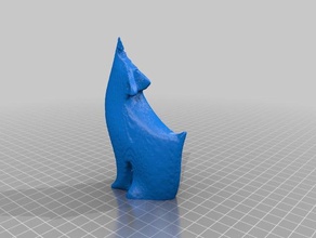 wolf art makerbotdigitizer scan 3d print model - Mito3D