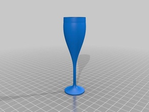 champagne flute kitchen dining customized 3d print model - Mito3D