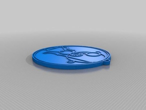 gallifreyan experimento las monedas insignias 3d print model - Mito3D