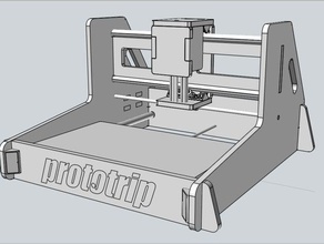 prototrip 3x cnc freze makinesi diy rulmanlı makaralar bilgisayarlı nümerik kontrol engarver üretim ve satış yönlendirici 3d print model - Mito3D