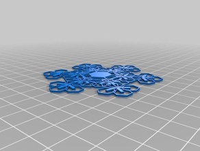 snowflake lairds code 2d art customized 3d print model - Mito3D