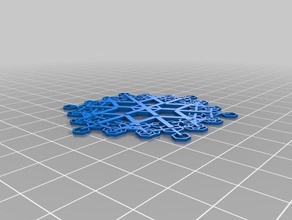 snowflake lairds code2 2d art customized 3d print model - Mito3D