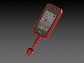 ispork other case dishware evd fork funny household iphone solidworks spoon 3d print model - Mito3D