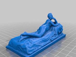 liegenden naiad behoben andere 123dcatch Kunst scan Skulptur statue 3d print model - Mito3D