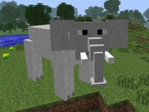 minecraft elefante outros 3d animais a arte mendel sketchup 3d print model - Mito3D