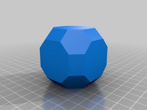 irregular cuboctohedron math archimedean solid geometry omnitruncated cube polyhedra polyhedron 3d print model - Mito3D