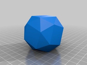 düzensiz kalkık küp matematik katı arşimet kiral kenar denir geometri çokyüzlülere 3d print model - Mito3D