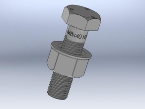 screw nut vis et &atilde&copycrou m8 40 h13 parts 3d print model - Mito3D