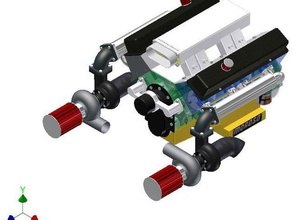 v8-Motor Fahrzeuge motor nicht funktionierende 3d print model - Mito3D