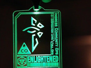 ingress-laser-cut faction badges 2d Kunst 3d print model - Mito3D