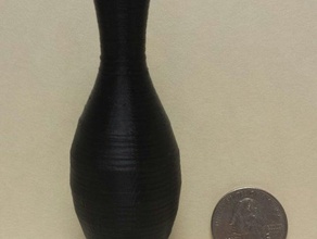 bowling pin hollow solid scad orstl format scalable openscad games toy 3d print model - Mito3D