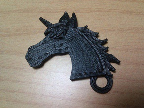 unicorn keychain keychains plastic valley uam 3d print model - Mito3D
