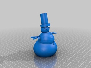 snowman tophat sculptures 3d print model - Mito3D