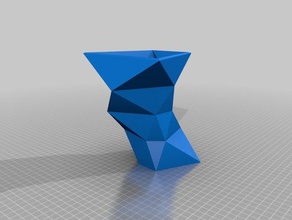 facetedtornado vazo dekor 3d print model - Mito3D