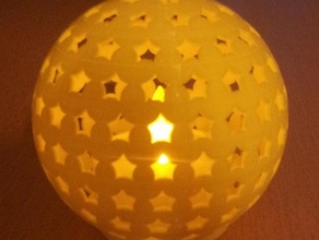 con parametri di palla natale ornamento supporto candela led art customizer makerbotornaments opencad 3d print model - Mito3D