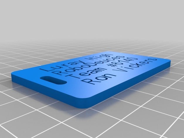 vickers tag bagagli organizzazione personalizzato 3D print model - Mito3D