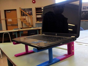 dj laptop stand portátil gadgets 3d print model - Mito3D