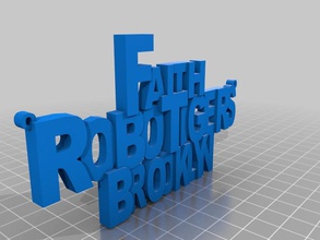 faith nameplate other 3d print model - Mito3D