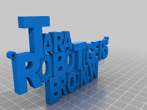 tara nameplate other 3d print model - Mito3D