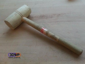 martelo de madeira marreta digitalização 3d varreduras réplicas artec mh ferramenta 3d print model - Mito3D