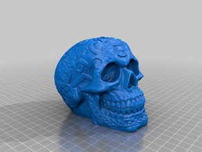 celta crânio plano base esculturas 3d print model - Mito3D
