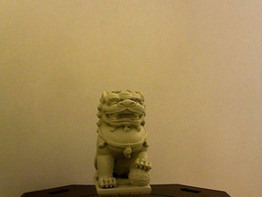 Çin aslanı çok tarama sanat makerbotdigitizer 3d print model - Mito3D
