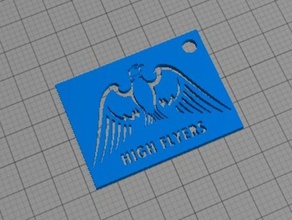 high flyers trousseau de carte d'identité accessoires 3d print model - Mito3D