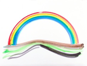 rainbow watercolorbot 2d art 3d print model - Mito3D