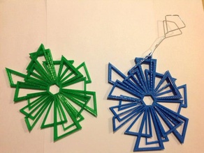 triángulo ornamento del copo de nieve otros makerbotornaments 3d print model - Mito3D