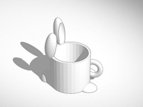 bunny full sized coffee mug kitchen dining 3d print model - Mito3D