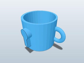 lock mug full sized kitchen dining 3d print model - Mito3D
