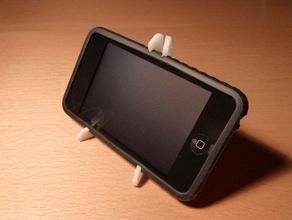 smart phone ipod touch iphone stand mobile 3d apple device holder mount podcast 3d print model - Mito3D