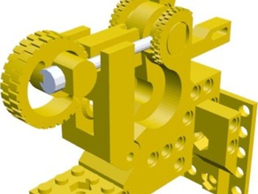 brick-struder 3d Drucker Extruder guidler lego prusa i3 schnell supportless wade 3d print model - Mito3D