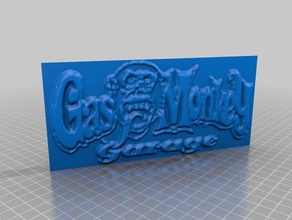 gás macaco garagem sinais logotipos arte 3d print model - Mito3D