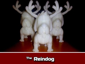 reindog ornament decor antlers christmas decoration holiday makerbotornaments reindeer xmas 3d print model - Mito3D