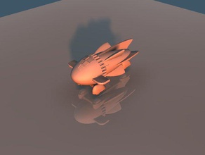 flash gordon zarkov gemi araç uzay 3d print model - Mito3D