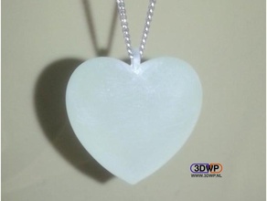 Herz-Anhänger Schmuck Halskette valentine valentines valentinesday Tag 3d print model - Mito3D