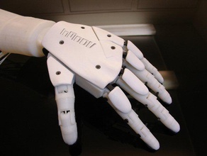la mano izquierda del robot inmoov robótica 3d táctil arduino bfb principal de prótesis servo 3d print model - Mito3D