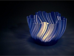 ainda outro koch tealight titular decoração fractal huxley lâmpada makerbotornaments matemática pla reprap a neve floco de vaso 3d print model - Mito3D