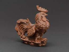 garden rooster scans replicas animal bird chicken cute farm feathers summer 3d print model - Mito3D