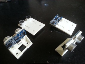 hc-sr04 ultrasonic sensor mounts electronics arduino bracket 3d print model - Mito3D