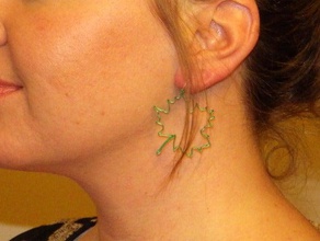 leasf earrings 3d print model - Mito3D