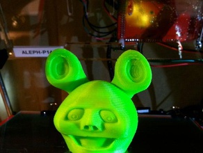 timmy other alien bunny c4d cinema 4d critter happy head mouse shrek weird 3d print model - Mito3D
