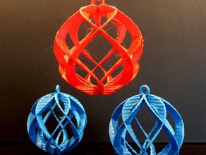spiral küre süs özelleştirici sağladı dekor Noel dekorasyon makerbotornaments 3d print model - Mito3D