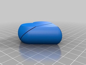 coração secreto caixa de 1 interativo personalizado 3d print model - Mito3D